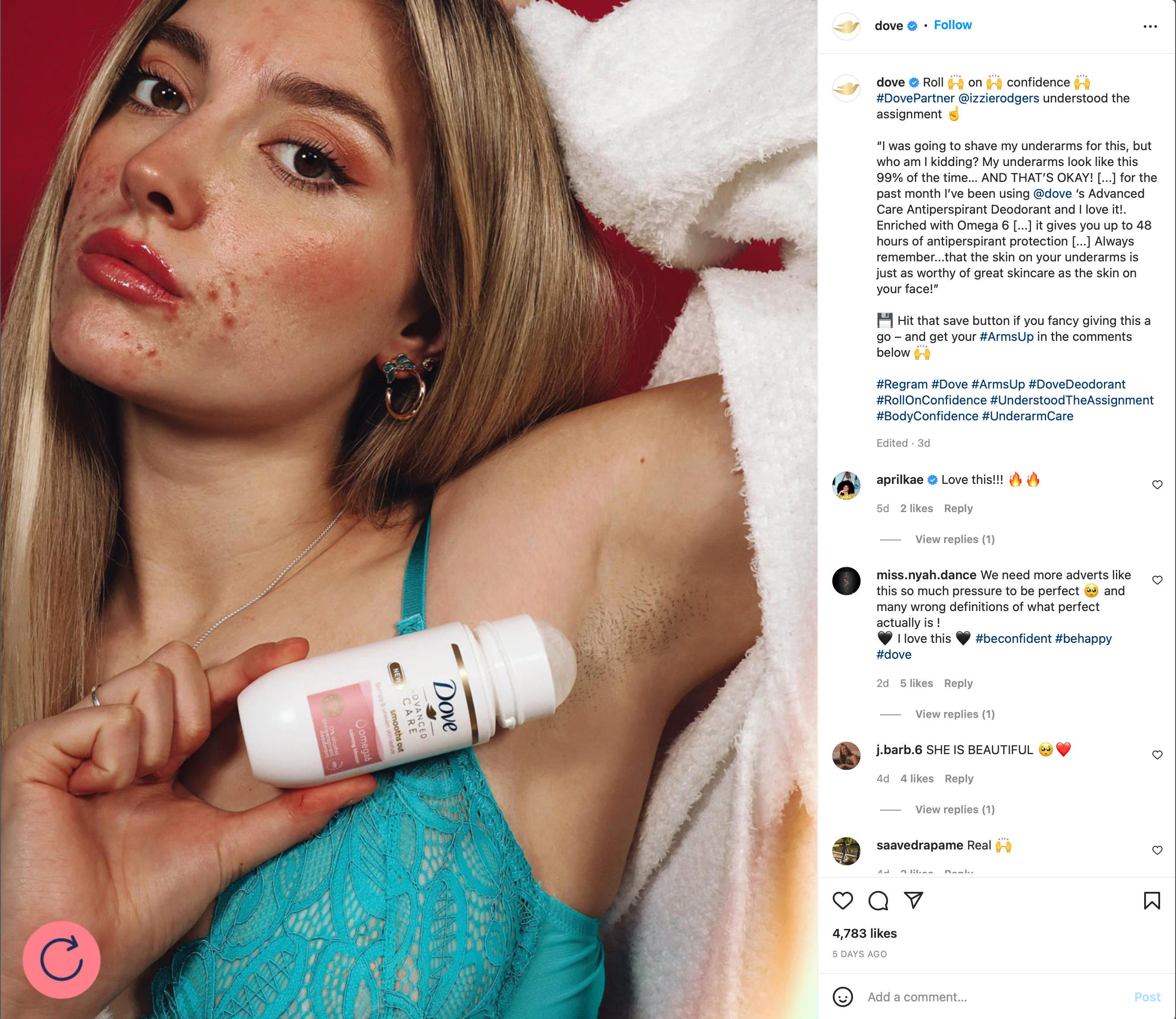 Dove brand storytelling example